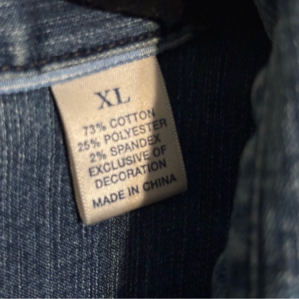 Vintage 90s VF Jeanswear Riders Long Sleeve Button Up Blue Denim Shirt Sz XL - Picture 5 of 5